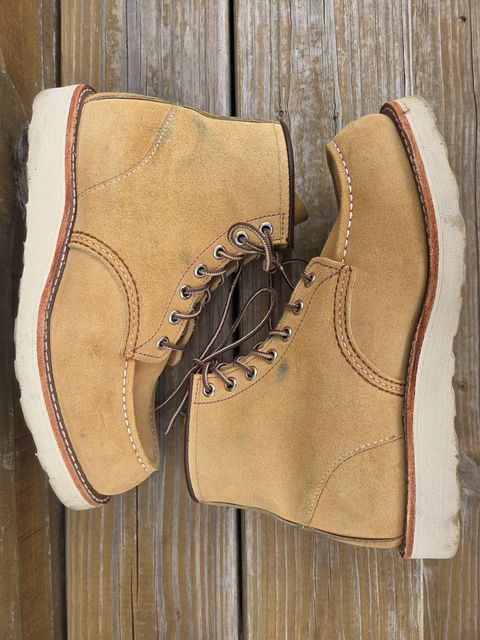 Photo by bootsforlife on January 5, 2026 of the Red Wing 6-Inch Classic Moc in S.B. Foot Hawthorne Abilene.