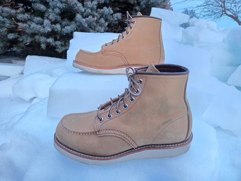 Photo by bootsforlife on February 5, 2026 of the Red Wing 6-Inch Classic Moc in S.B. Foot Hawthorne Abilene.