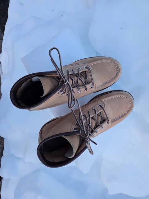 Photo by bootsforlife on February 5, 2026 of the Red Wing 6-Inch Classic Moc in S.B. Foot Hawthorne Abilene.