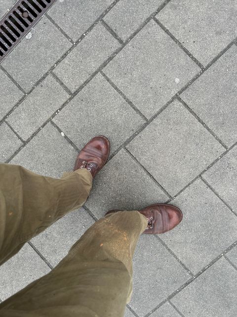 Photo by brunizam on May 5, 2025 of the Red Wing Iron Ranger in S.B. Foot Copper Rough and Tough.