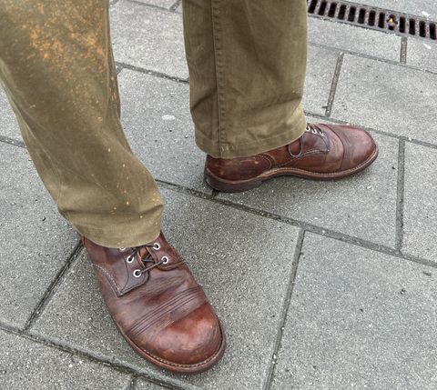 Photo by brunizam on May 5, 2025 of the Red Wing Iron Ranger in S.B. Foot Copper Rough and Tough.