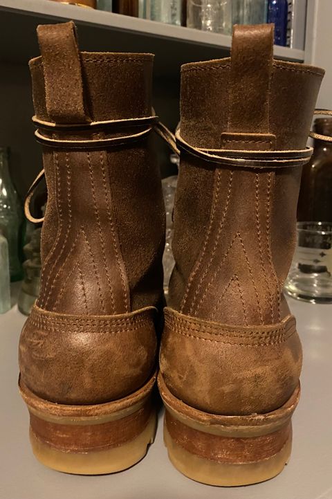 Photo by CJBennett411 on January 3, 2024 of the Nicks Unknown Model in Horween Brown Waxed Flesh.