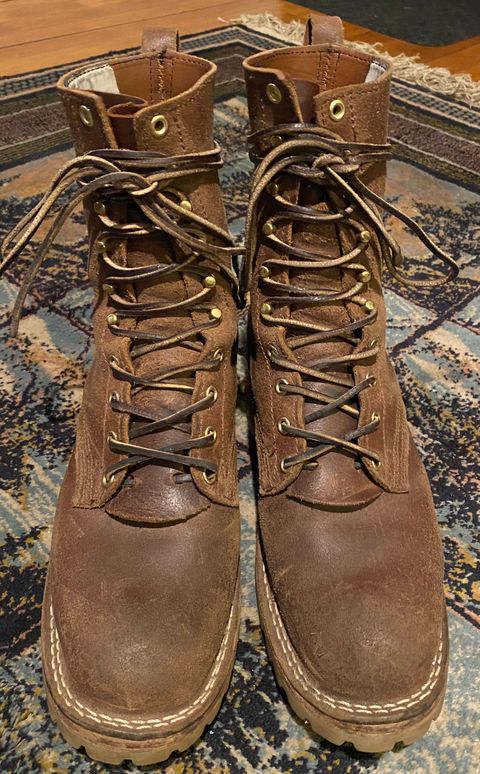 Photo by CJBennett411 on March 5, 2024 of the Nicks Unknown Model in Horween Brown Waxed Flesh.