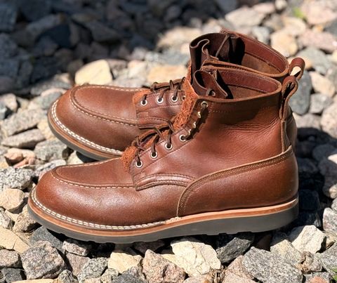 Photo by Gmetal64 on June 6, 2026 of the Nicks Moc Toe in Horween Ember Waxed Flesh.