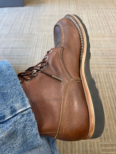 Photo by Gmetal64 on July 16, 2026 of the Nicks Moc Toe in Horween Ember Waxed Flesh.