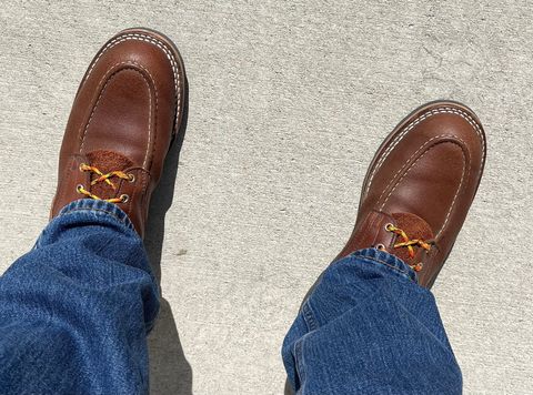 Photo by Gmetal64 on April 11, 2026 of the Nicks Moc Toe in Horween Ember Waxed Flesh.