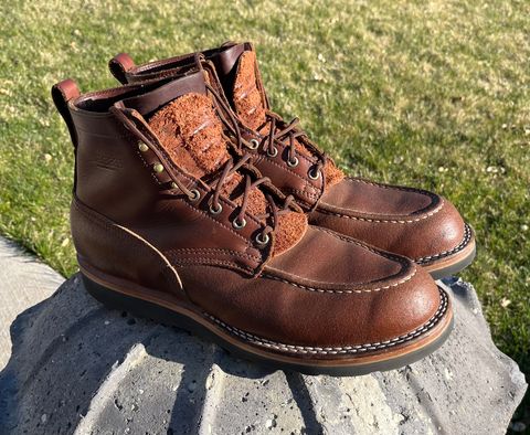 Photo by Gmetal64 on May 3, 2026 of the Nicks Moc Toe in Horween Ember Waxed Flesh.