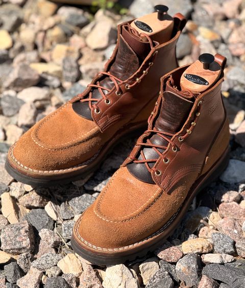 Photo by Gmetal64 on June 6, 2026 of the Nicks Nicks/ WedgeWork in Nicks 1964 Brown Smooth Over 1964 Tan Roughout.
