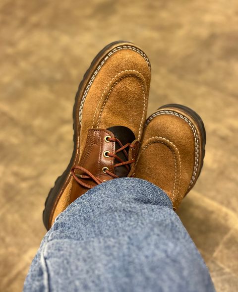 Photo by Gmetal64 on June 12, 2026 of the Nicks Nicks/ WedgeWork in Nicks 1964 Brown Smooth Over 1964 Tan Roughout.