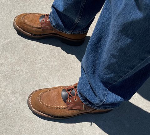 Photo by Gmetal64 on July 5, 2026 of the Nicks Nicks/ WedgeWork in Nicks 1964 Brown Smooth Over 1964 Tan Roughout.