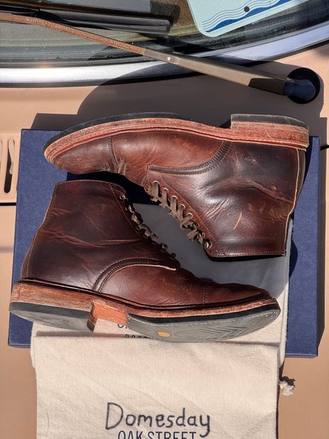 Photo by missouridenimdad on March 3, 2025 of the Oak Street Bootmakers Lakeshore Boot in Horween Brown Nut Dublin.