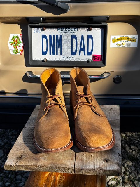 Photo by missouridenimdad on February 20, 2026 of the Oak Street Bootmakers Campus Chukka in Horween Natural Chromexcel Roughout.