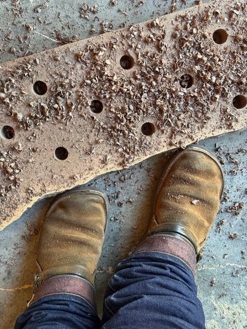 Photo by missouridenimdad on October 4, 2025 of the Oak Street Bootmakers Country Loafer in Horween Natural Chromexcel Roughout.