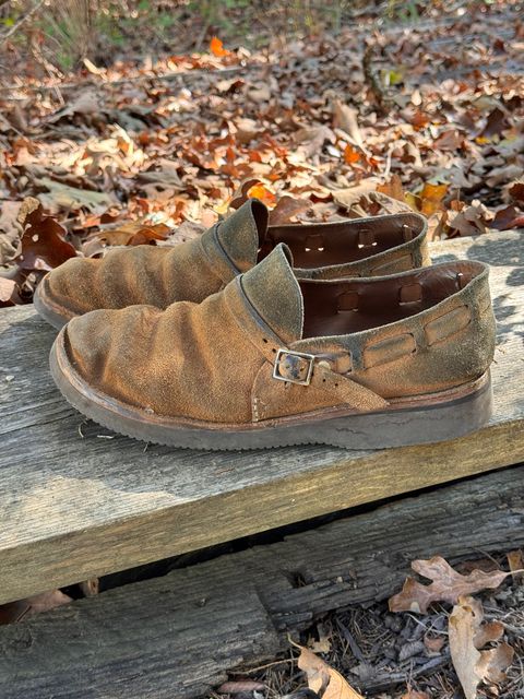 Photo by missouridenimdad on October 31, 2025 of the Oak Street Bootmakers Country Loafer in Horween Natural Chromexcel Roughout.