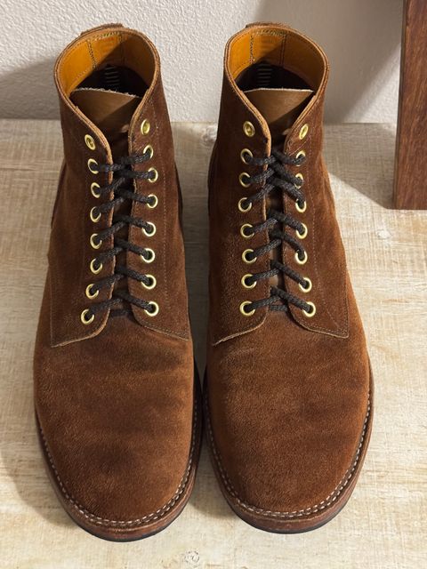 Photo by missouridenimdad on April 22, 2026 of the New River Boot BARKSDALE in Horween Austin Roughout.