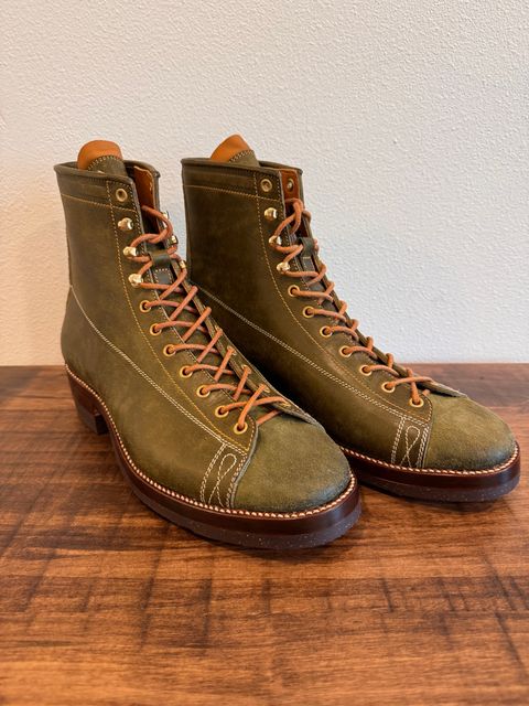 Photo by missouridenimdad on September 26, 2025 of the Fortis Boots Harker Leather GMTO Wukong Monkey Boot in Badalassi Carlo Oliva Pueblo.
