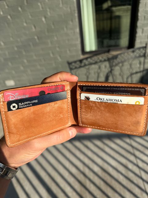 Photo by thatguy92 on January 5, 2026 of the Ashland Leather Mini Fox in Horween Pit Tanned Natural Horsebutt.