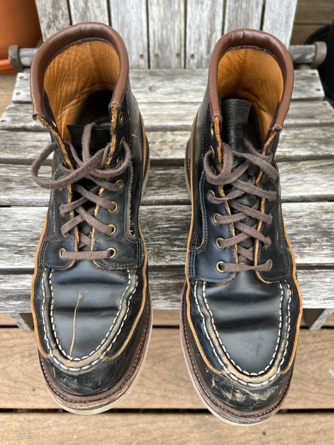 Photo by kenyhaves on March 1, 2025 of the Luosjiet Rural Moctoe Boot in Black Teacore OTA cowhide.