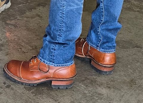 Photo by yorkpahomes on October 19, 2024 of the Nicks Wickett and Craig Toe Cap - Double Stuffed - MTO in Wickett & Craig Natural Double Stuffed.
