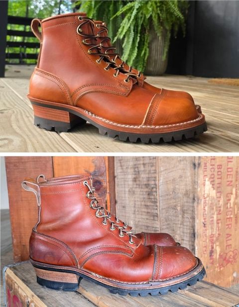 Photo by yorkpahomes on April 5, 2025 of the Nicks Wickett and Craig Toe Cap - Double Stuffed - MTO in Wickett & Craig Natural Double Stuffed.