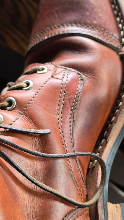 Photo by yorkpahomes on April 5, 2025 of the Nicks Wickett and Craig Toe Cap - Double Stuffed - MTO in Wickett & Craig Natural Double Stuffed.