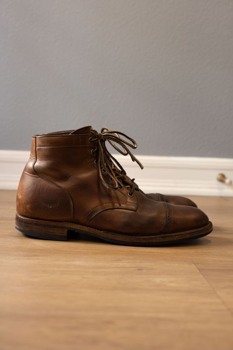 Photo by patinathunderdome on April 4, 2022 of the Viberg Service Boot in Horween Natural Chromexcel.