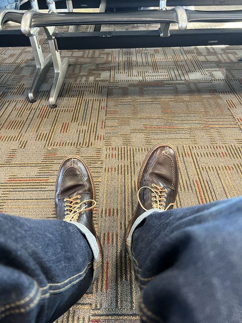 Photo by patinathunderdome on January 1, 2022 of the Alden Tanker Boot in Horween Arabica Lux Calfskin.