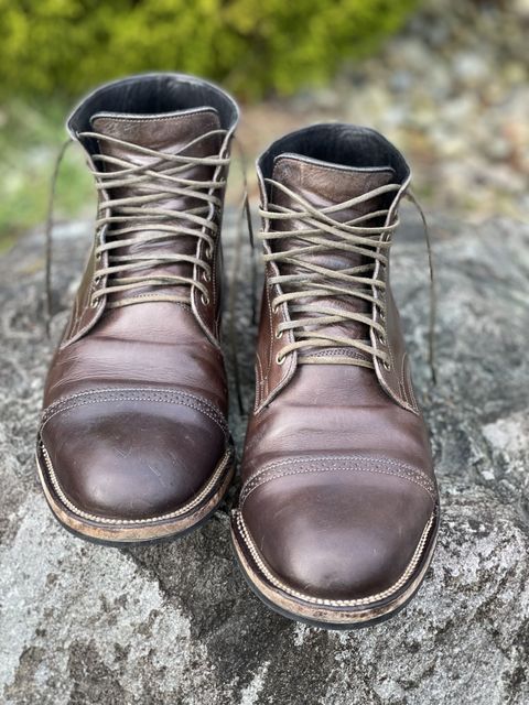 Photo by patinathunderdome on February 4, 2022 of the Viberg Service Boot in Maryam 1071 Port Vitello Calf.
