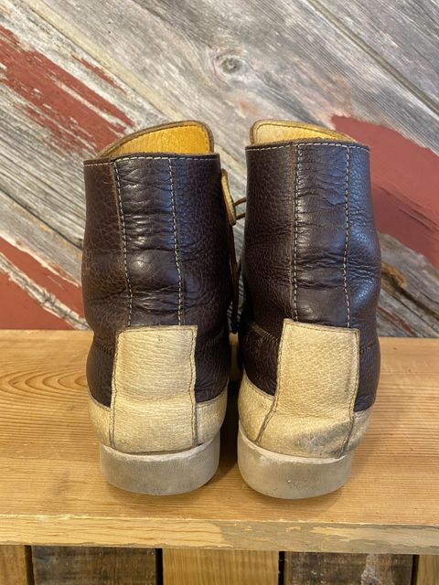 Photo by patinathunderdome on February 3, 2022 of the Fish Creek Moccasin Hardsole Boot in Tandy Mahogany Anilux Cowhide.