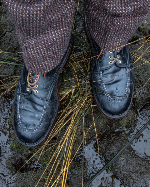 Photo by patinathunderdome on January 2, 2022 of the Alden Indy Boot in Horween Black Shell Cordovan.
