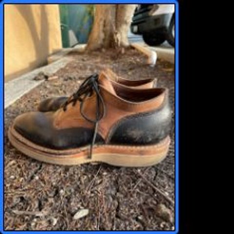 Photo by patinathunderdome on January 6, 2022 of the White's Oxford in Horween Natural Waxed Flesh.