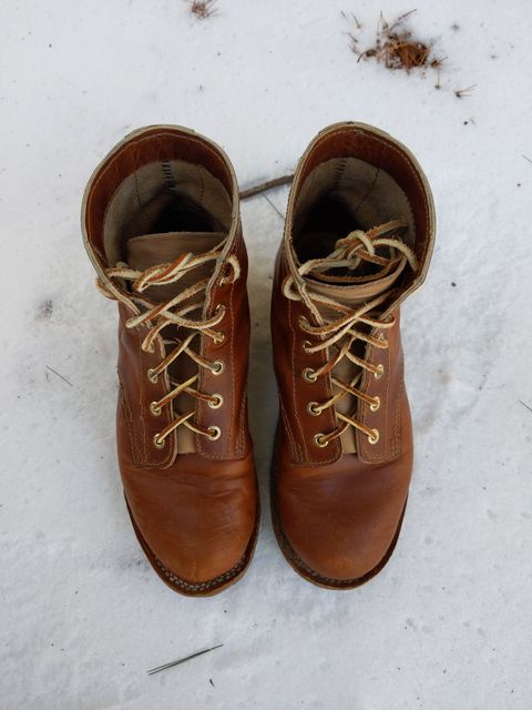 Photo by patinathunderdome on February 5, 2022 of the Self-Made in Horween Coppertone Chromexcel.