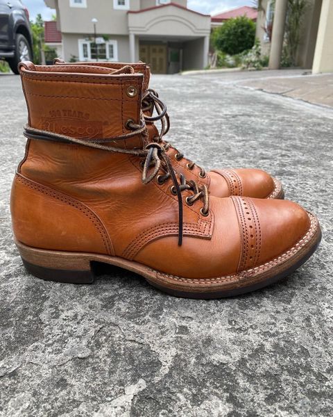 Photo by patinathunderdome on February 4, 2022 of the Wesco Hendrik in Wickett & Craig Russet Traditional Harness.