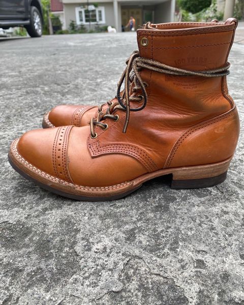 Photo by patinathunderdome on February 4, 2022 of the Wesco Hendrik in Wickett & Craig Russet Traditional Harness.