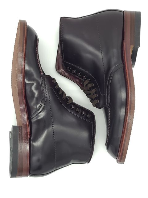 Photo by patinathunderdome on November 5, 2021 of the Alden Indy Boot in Horween Color 8 Shell Cordovan.