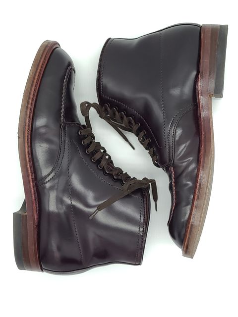 Photo by patinathunderdome on December 6, 2021 of the Alden Indy Boot in Horween Color 8 Shell Cordovan.