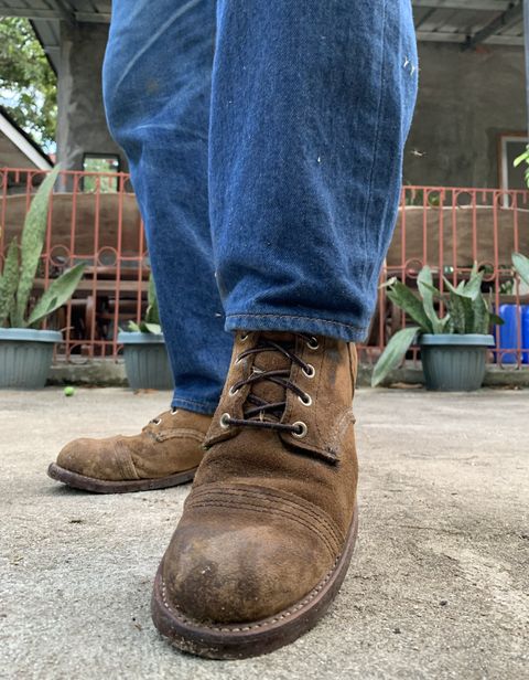Photo by patinathunderdome on February 3, 2022 of the Red Wing Iron Ranger in S.B. Foot Hawthorne Muleskinner.