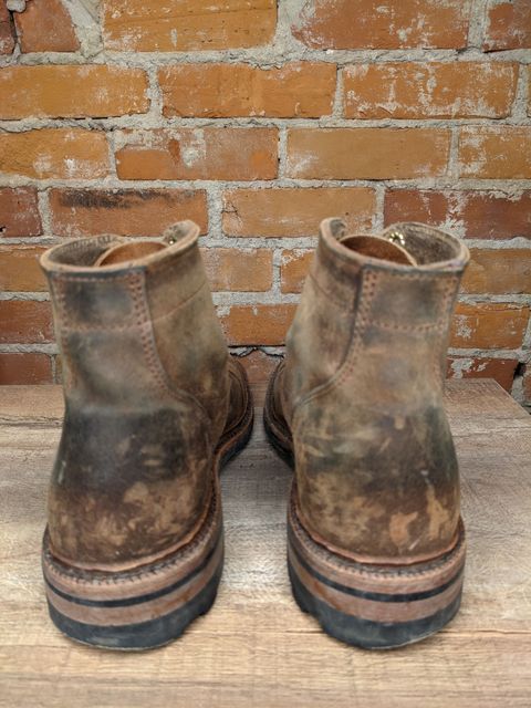 Photo by patinathunderdome on December 5, 2021 of the Parkhurst The Richmond in C.F. Stead Wheatbuck Waxy Commander Suede.