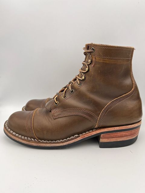 Photo by patinathunderdome on December 5, 2021 of the Nicks Charley in Horween Olive Chromepak.