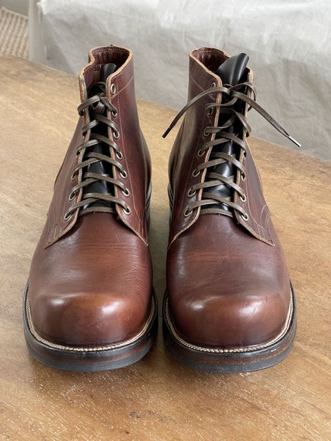 Photo by patinathunderdome on October 2, 2021 of the Viberg Service Boot in Horween Dark Rubber Dublin.