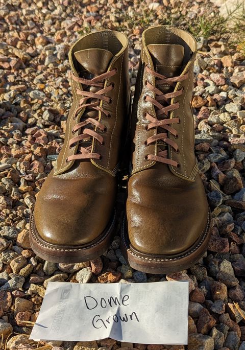 Photo by botasblancas on November 1, 2023 of the John Lofgren M-43 Service Shoes in Shinki Olive Oiled Horsebutt.