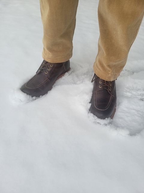 Photo by JoshankRedemption on November 7, 2025 of the Grant Stone Brass Boot in C.F. Stead Dark Burgundy Classic Kudu.