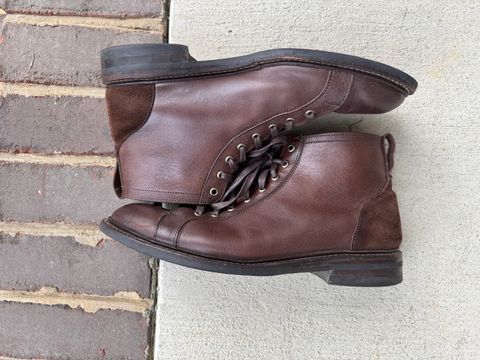 Photo by money2boot on November 4, 2024 of the Allen Edmonds Discovery Lace To Toe in Allen Edmonds Brown Vegetable Tanned.