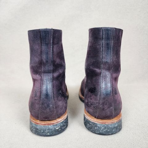 Photo by TrillDan on March 6, 2026 of the Briselblack The Buck Wholecut Lace to Toe in Horween Reversed Wax Burgundy Horsehide.