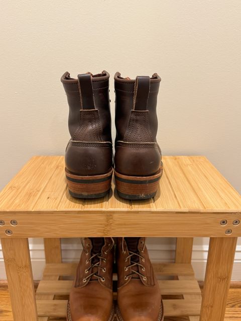 Photo by amcape on December 5, 2023 of the Nicks Robert in Horween Brown Chromexcel.