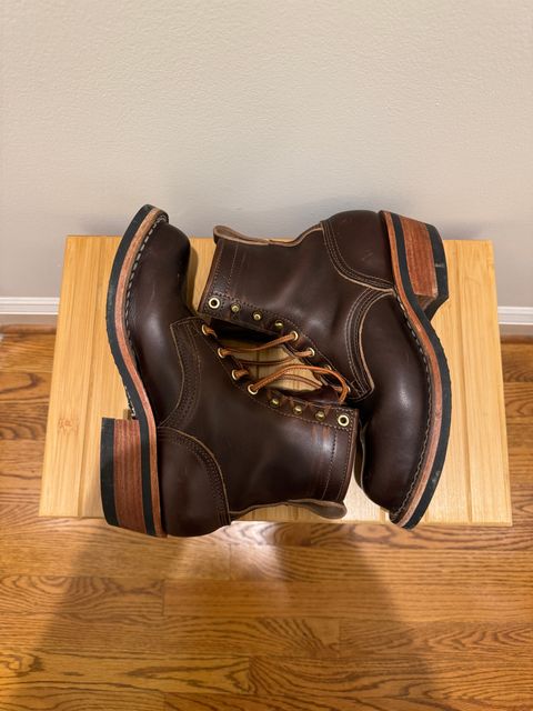 Photo by amcape on December 5, 2023 of the Nicks Robert in Horween Brown Chromexcel.