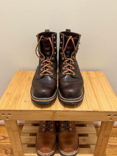 Photo by amcape on December 5, 2023 of the Nicks Robert in Horween Brown Chromexcel.