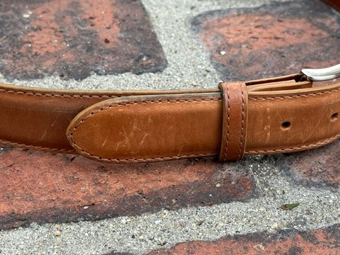 Photo by SierraLizard on February 1, 2026 of the Guarded Goods Guardian Belt in Maryam Natural Horsebutt.