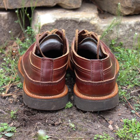 Photo by polishengineering on March 2, 2026 of the Russell Moccasin Co. Fishing Oxford in Seidel British Tan Double Shot.