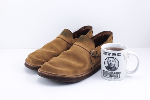 Photo by polishengineering on December 4, 2024 of the Oak Street Bootmakers Country Loafer in Horween Natural Chromexcel Roughout.